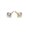 Simply Whispers Gold plated 5 mm Round Cubic Zirconia Stud Earrings Clearance