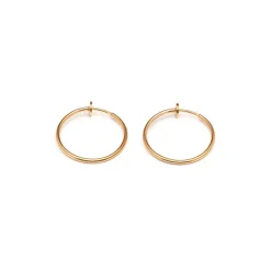 Simply Whispers Gold Plated 25 mm Spring Illusion Clip-On Hoop Earrings Outlet
