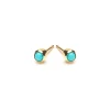 Simply Whispers Gold Plated 3 mm Turquoise Stud Earrings Discount