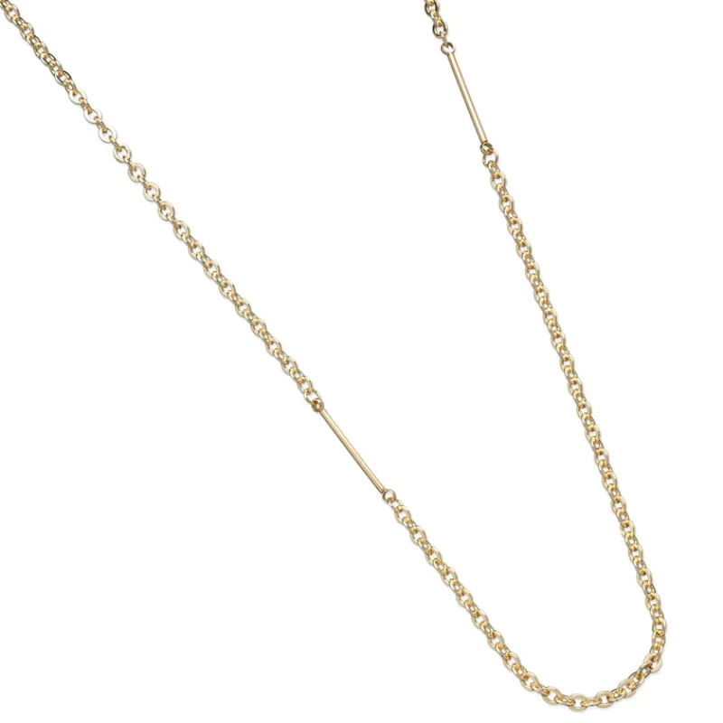 Simply Whispers Gold Plated Bar Chain Necklace Fashion