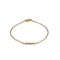 Simply Whispers Gold Plated Bead Chain Bracelet Fashion