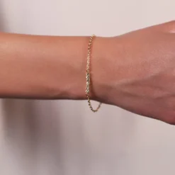 Simply Whispers Gold Plated Bead Chain Bracelet Fashion