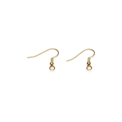 Simply Whispers Gold Plated French Hook Wire With Ball Accessory - 1 Pair New