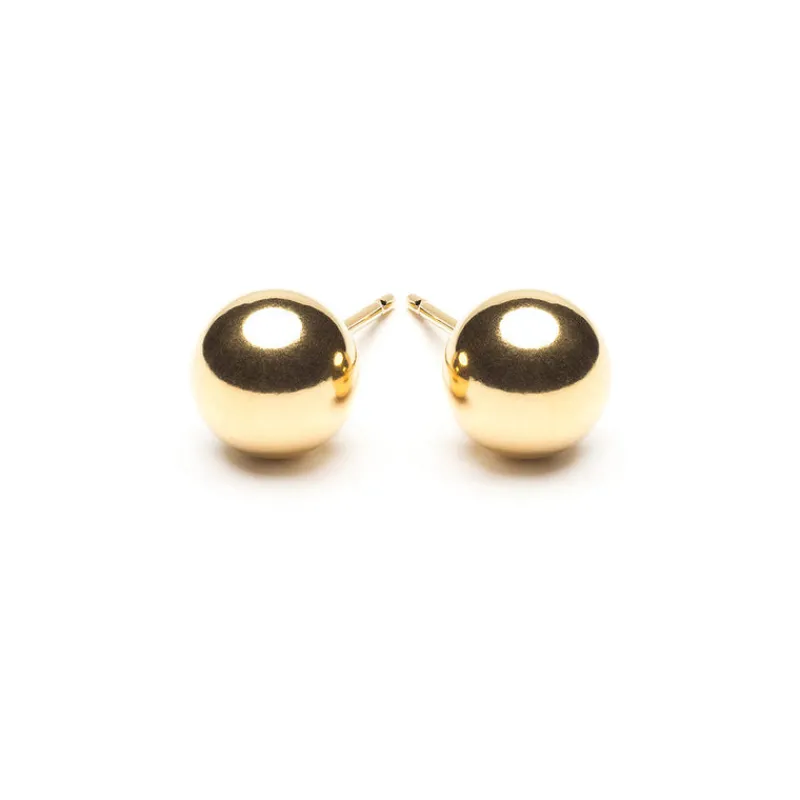 Simply Whispers Gold Plated 7mm Ball Stud Earrings Clearance