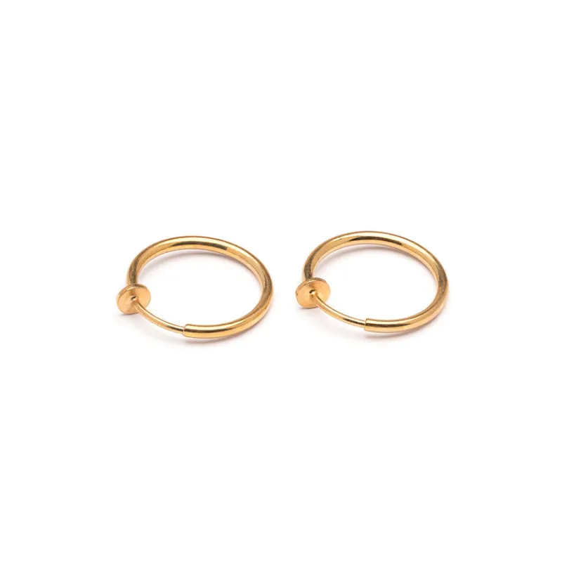 Simply Whispers Gold Plated 17mm Clip On Hoop Earrings Best