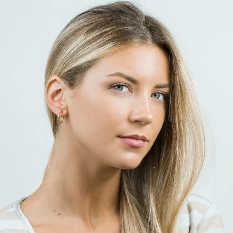 Simply Whispers Gold Plated 17mm Clip On Hoop Earrings Best