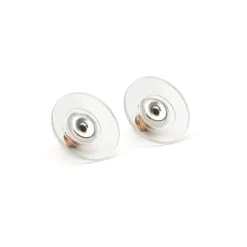 Simply Whispers Gold Plated Plastic Disk Bullet Backs Accessory - 1 Pair New