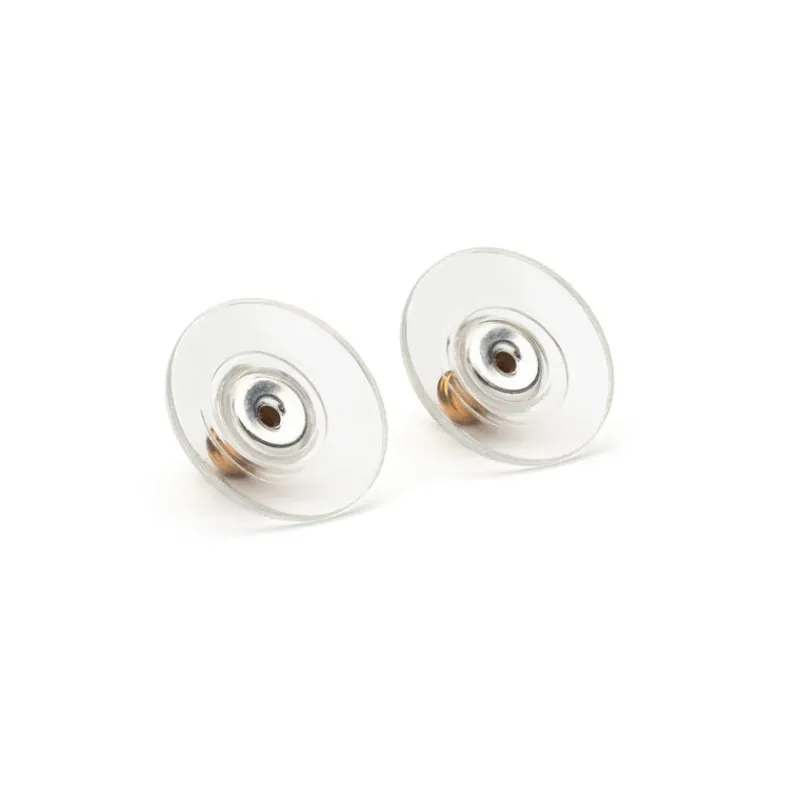 Simply Whispers Gold Plated Plastic Disk Bullet Backs Accessory - 1 Pair New