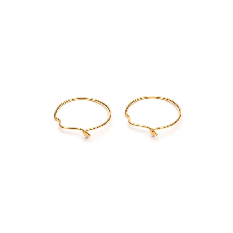 Simply Whispers Gold Plated Small Continuous Hoop Earrings New