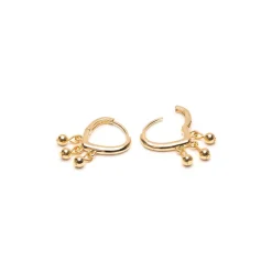 Simply Whispers Gold Shaker Ball Huggie Hoops Online