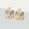 Simply Whispers Gold Triple Hoop Earrings Hot