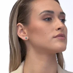 Simply Whispers Green Blue Opal Titanium Stud Earrings Outlet