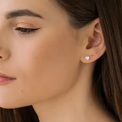 Simply Whispers Heart Crystal Small Stud Earrings Clearance