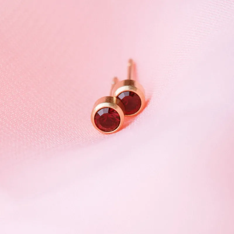 Simply Whispers January Birthstone 14k Gold Plated Earrings Hot
