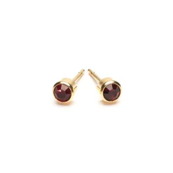 Simply Whispers July Birthstone 14k Gold Plated Earrings Fashion