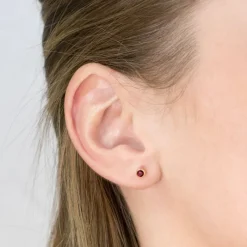 Simply Whispers July Birthstone 14k Gold Plated Earrings Fashion