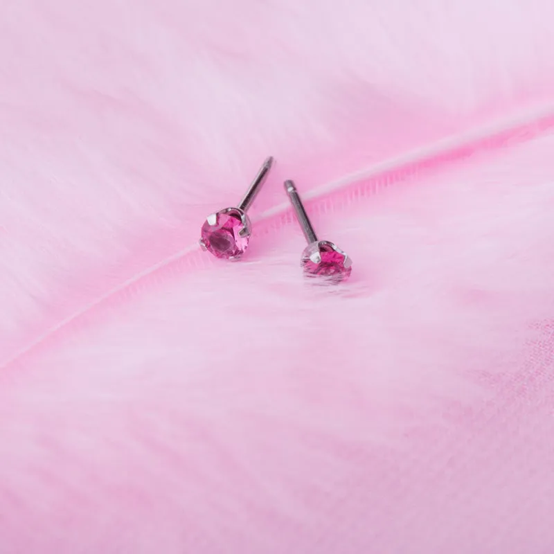 Simply Whispers June Birthstone Stainless Steel Stud Earrings Online