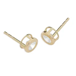 Simply Whispers 14k Gold Filled 4mm Bezel Stud Earrings Clearance