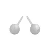 Simply Whispers 14k White Gold 4 mm Ball Stud Earrings New