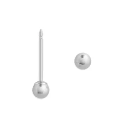 Simply Whispers 14k White Gold 3 mm Ball Stud Earrings Outlet