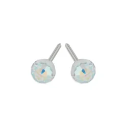 Simply Whispers 14k White Gold Abalone Ball Stud Earrings Best