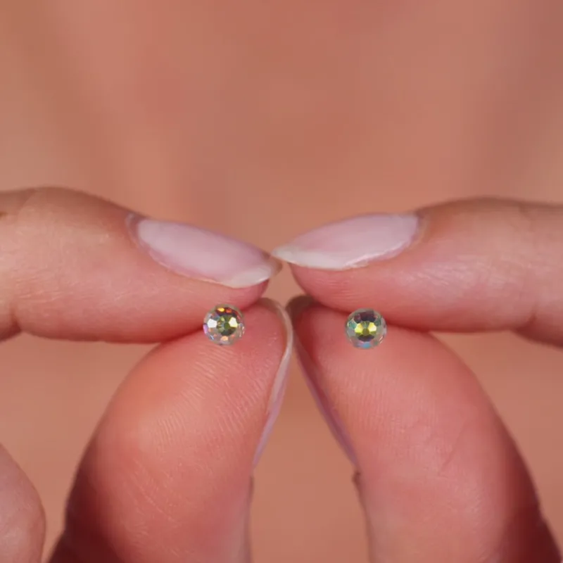 Simply Whispers 14k White Gold Abalone Ball Stud Earrings Best