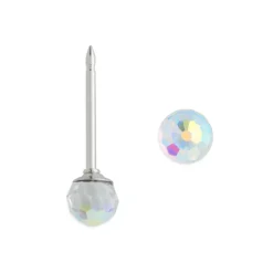 Simply Whispers 14k White Gold Abalone Ball Stud Earrings Best
