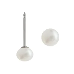 Simply Whispers 14k White Gold Freshwater Pearl Stud Earrings Fashion