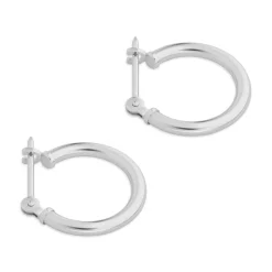 Simply Whispers 14k White Gold Mini Hoop Earrings Outlet