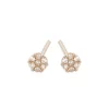 Simply Whispers 14k Yellow Gold 7 Diamonds Stud Earrings Online