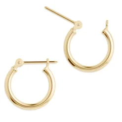Simply Whispers 14k Yellow Gold 1/2 Inch Hoop Earrings Best