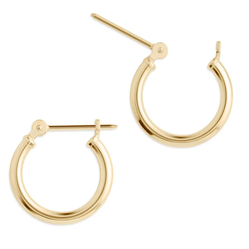 Simply Whispers 14k Yellow Gold 1/2 Inch Hoop Earrings Best