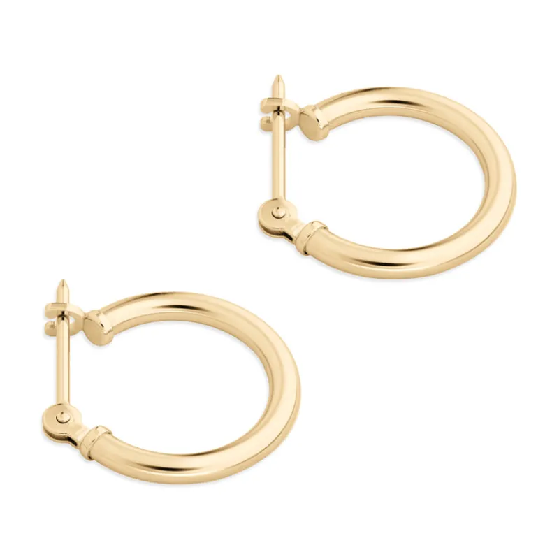 Simply Whispers 14k Yellow Gold 1/2 Inch Hoop Earrings Best
