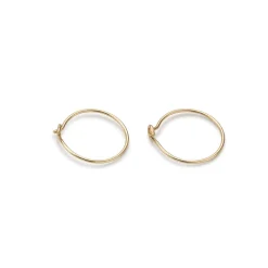 Simply Whispers 14k Yellow Gold 12 mm Hoop Earrings New