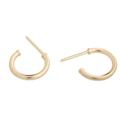 Simply Whispers 14k Yellow Gold 12 mm Posted Hoop Earrings Best