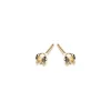 Simply Whispers 14k Yellow Gold Earrings April Birthstone Discount