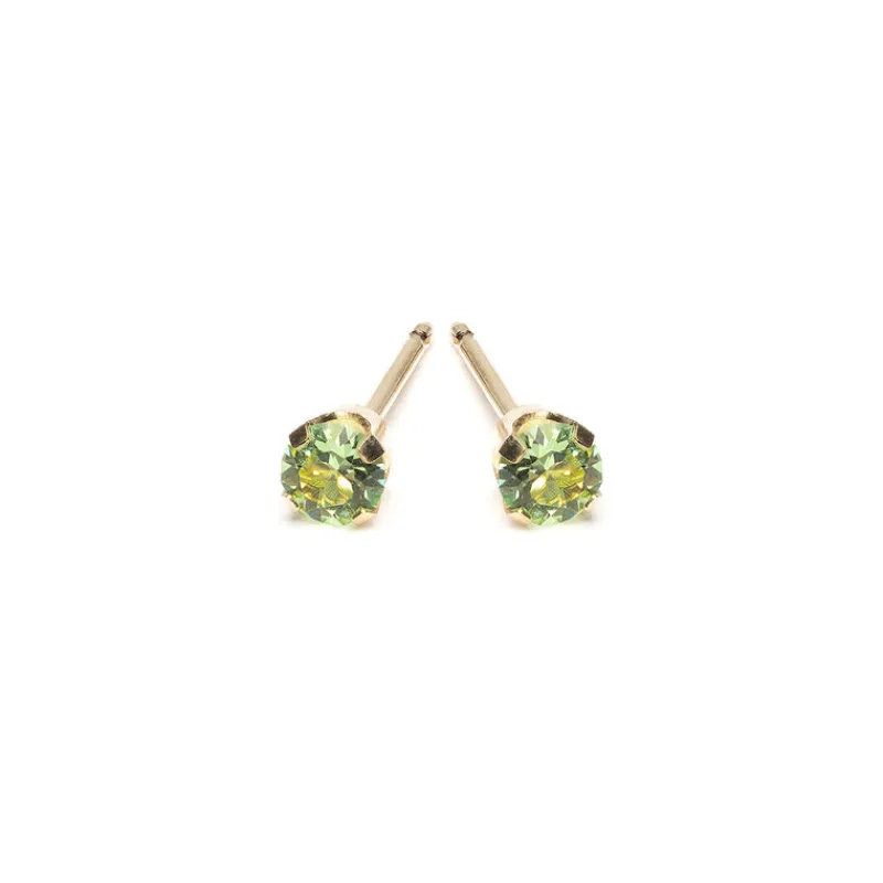 Simply Whispers 14k Yellow Gold Earrings August Birthstone New