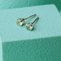 Simply Whispers 14k Yellow Gold Earrings August Birthstone New