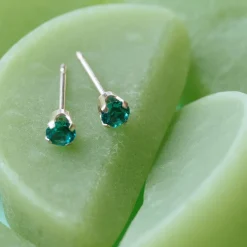 Simply Whispers 14k Yellow Gold Earrings December Birthstone Fashion