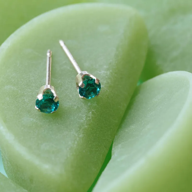 Simply Whispers 14k Yellow Gold Earrings December Birthstone Fashion