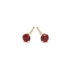 Simply Whispers 14k Yellow Gold Earrings January Birthstone Discount