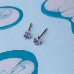 Simply Whispers 14k Yellow Gold Earrings September Birthstone Outlet