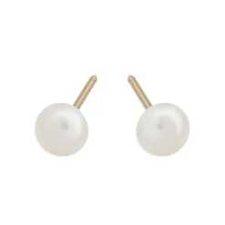 Simply Whispers 14k Yellow Gold Freshwater Pearl Stud Earrings New