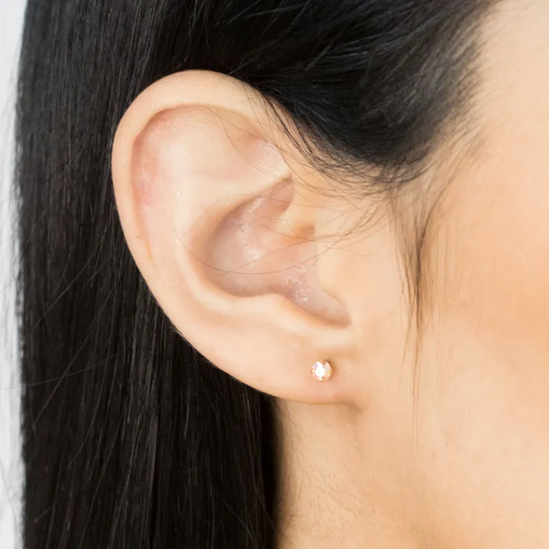 Simply Whispers 14k Yellow Gold Rainbow Crystal Stud Earrings Online
