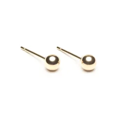 Simply Whispers 14k Yellow Gold Small Ball Stud Earrings Clearance