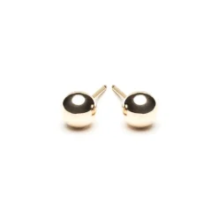 Simply Whispers 14k Yellow Gold Stud Earrings Medium Ball Hot