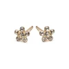 Simply Whispers 14k Yellow Gold Stud Earrings White Daisy Best