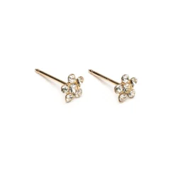 Simply Whispers 14k Yellow Gold Stud Earrings White Daisy Best