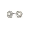 Simply Whispers Knot Crystal Stud Earrings New
