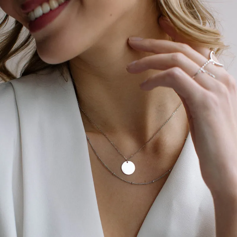 Simply Whispers Layered Coin Necklace Sale